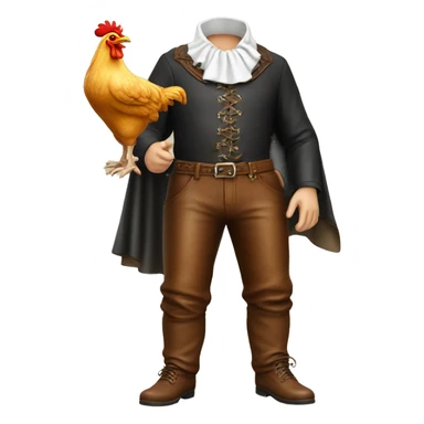 German man wearing Bavaria leather pants with chicken Head sticker