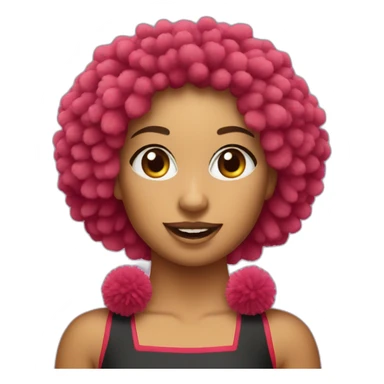 Crabe pom pom girl sticker