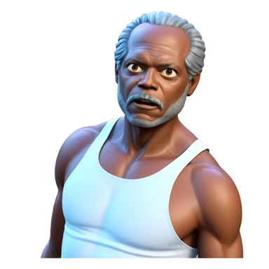 old man in tank top sticker