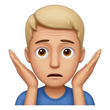 Overwhelmed man sticker