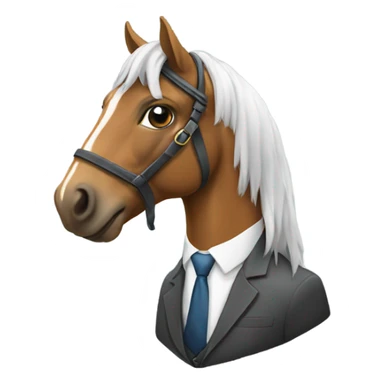 Horse wearing a tie sticker