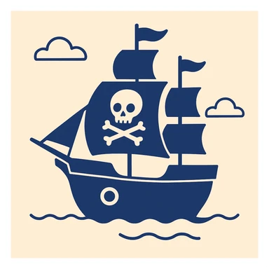 pirate ship sticker