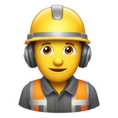 poulpe avec casque de chantier sticker