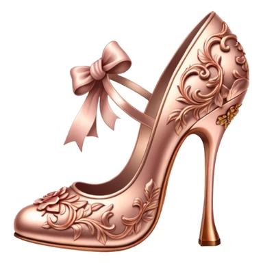 Rose gold rococo heels sticker
