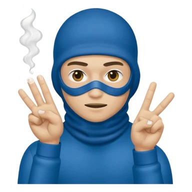 Peux tu me faire un policier gangster avec une cagoule qui fait des doigts shampooing sticker