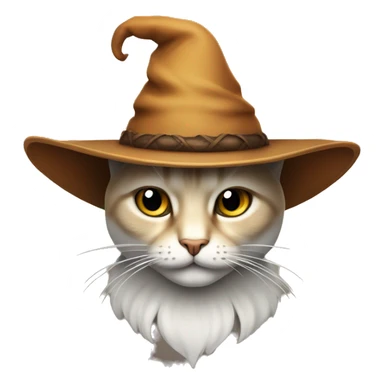 Gato con sombrero de bruja solo cara sticker