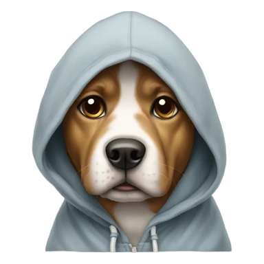 Dog with a hoodie sticker