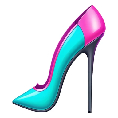 neon cyberpunk style 
stiletto sticker