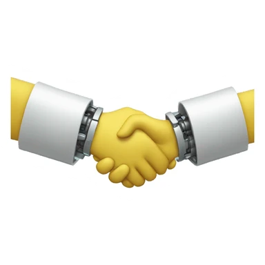 handshake with robot sticker