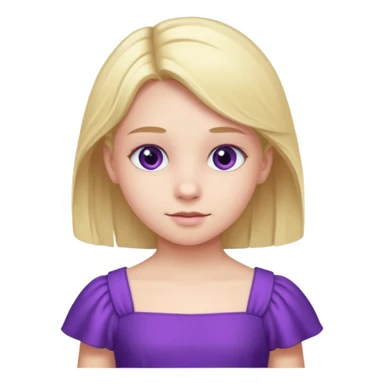 kid with purple dress sticker