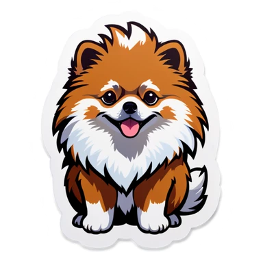 Pomeranian puppy sticker