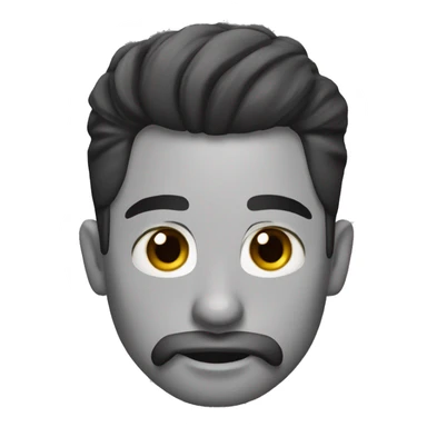 hombre de 25 años moreno con barba negra sticker