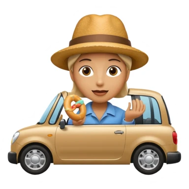 Araba süren simit sticker