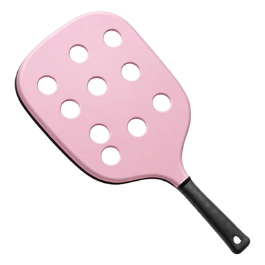 light pink pickleball paddle with white handle sticker