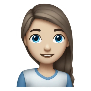 white skin girl with BLUE eyes and long dark brown hair hugging white skin boyfriend light brown hair with BLUE eyes. both have BLUE blue eyes. sticker