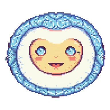 A wide face, radiant with joy, like the younger saint in a fresco sticker