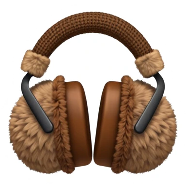 Warm brown winter earmuffs sticker