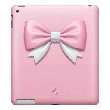 Baby pink iPad with bow on the back sticker