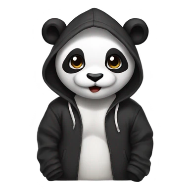 Snake panda with a hoodie  sticker