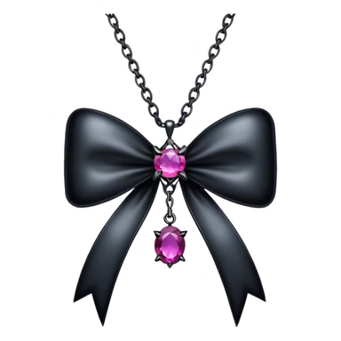  goth jewel bow necklace  sticker