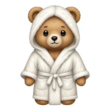 teddy bear in white robe sticker