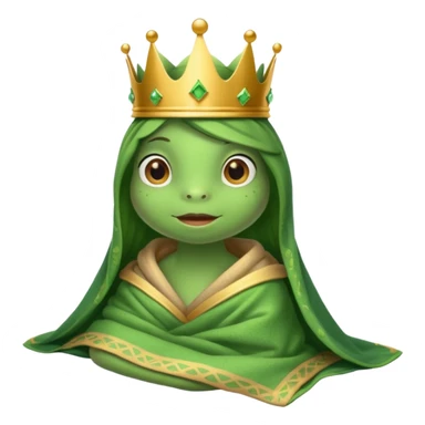 Princess frog in bed sticker