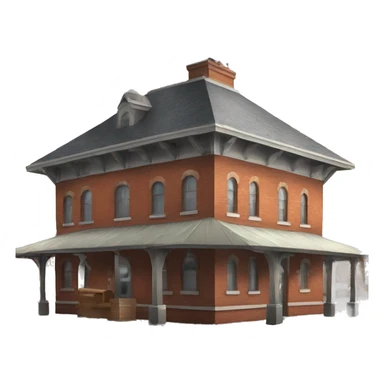 railroad station sticker