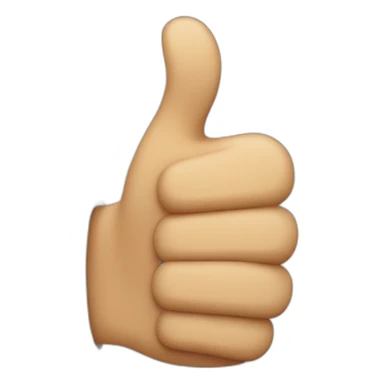 thumbs up but with a crooked thumb sticker