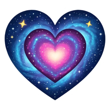 Heart galaxy sticker