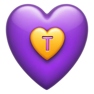 The Letter “T” inside a Purple Heart sticker