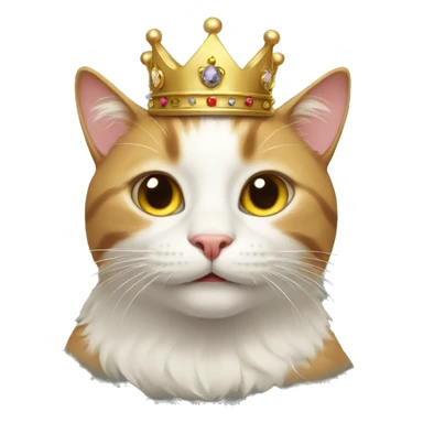cat with crown sticker