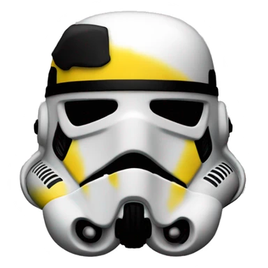 Black and yellow stormtrooper helmet  sticker