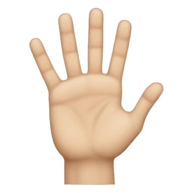 Hand with only index middle and ring fingers sticker