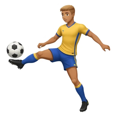 soccer player kicking ball sticker
