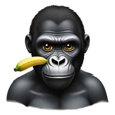 a gorilla that eats a banana that says sub sticker