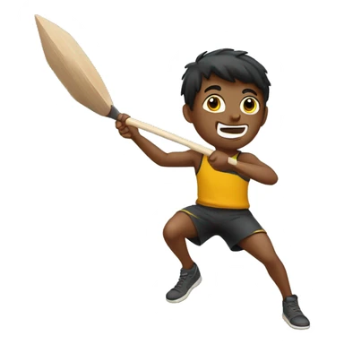 a boy throwing javelin sticker
