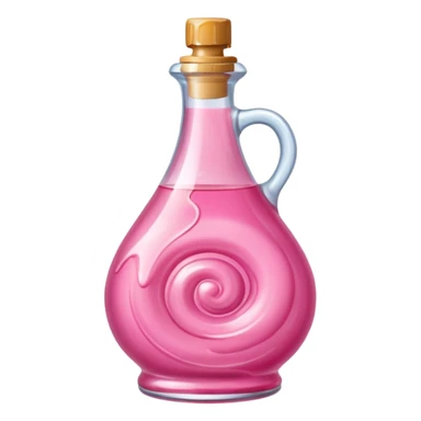 Pink syrup in syrup bottle sticker