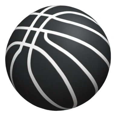 Balon negro básquet  sticker