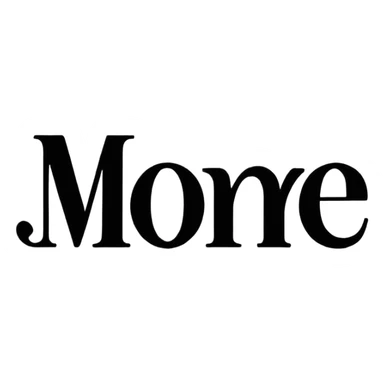 "More" word, black colored lettering, girly style font sticker