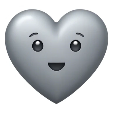 Shine heart gray  sticker