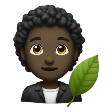 Homme noir avec plante de coton  sticker