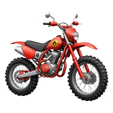 Red dirt bike sticker