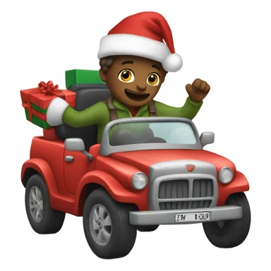 Driving HOME for christmas sticker