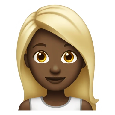 blonde girl with dark skin sticker