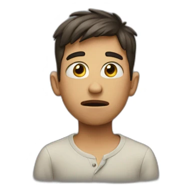 confused boy sticker