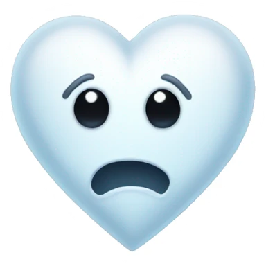 White freezing heart sticker