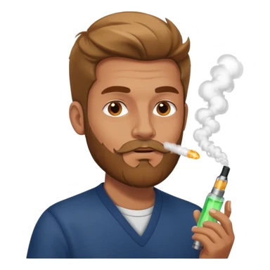 Man vaping sticker