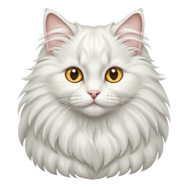 White Norwegian forest cat with long fluffy fur, bushy tail, large tufted ears and bright eyes sticker