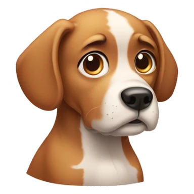 dog with confused face sticker