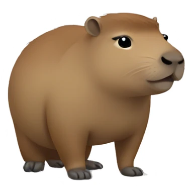 Capybara with a grey shirt pants and red converses sticker
